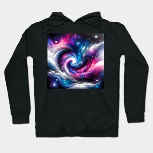 Cosmic Wonder: Galaxy in Abstract Hues Hoodie